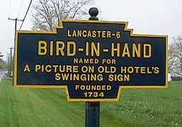 Bird-In-Hand village sign pic