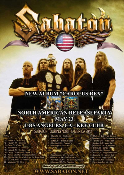 Sabaton - 2012 North American Release