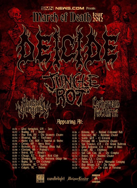 March Of Death Tour 2012 - promo poster
