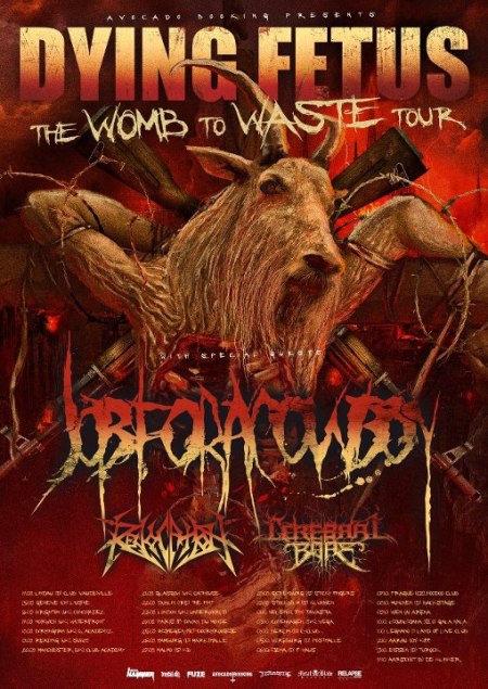 Dying Fetus - Womb To Waste European Tour Poster - 2012