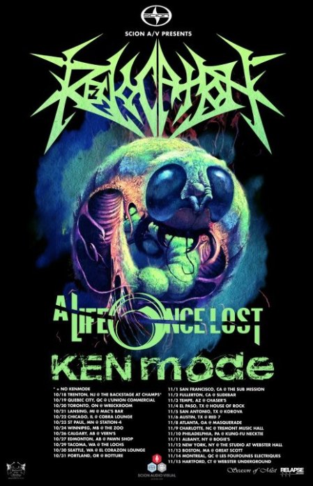 Revocation - Scion A:V - Oct.:Nov. tour poster - 2012