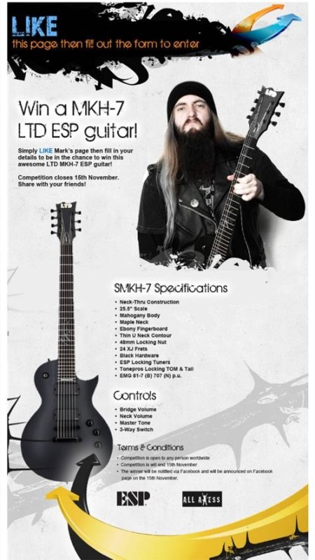 Suicide Silence - Mark Heylmun - guitar contest poster pic!