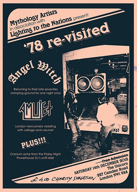 Angel Witch - '78 Re-Visited - concert flyer - December 2012