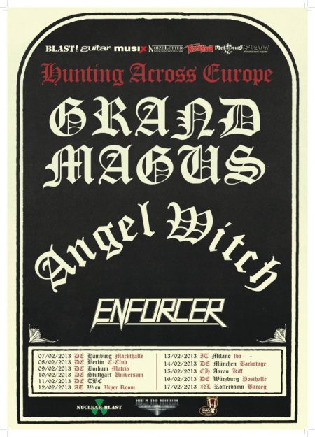 Angel Witch - Grand Magus - Enforcer - 2013 - Tour Poster Promo!