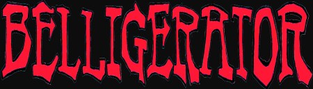 Belligerator - large logo - red & black
