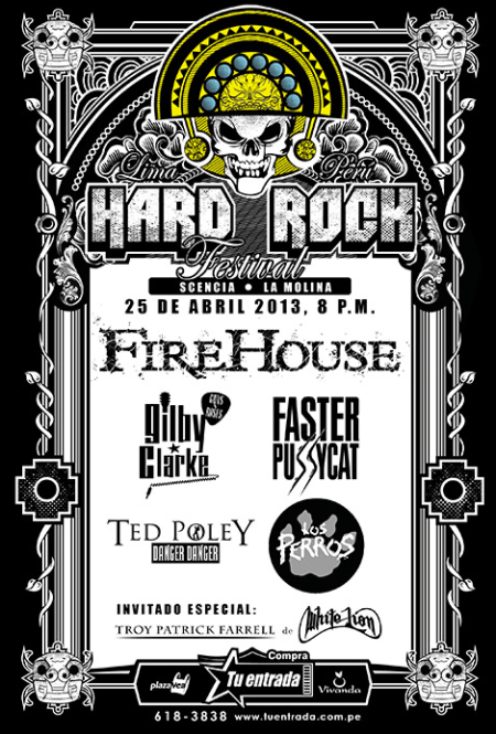 Hard Rock Festival - Lima Peru - 2013 - promo flyer