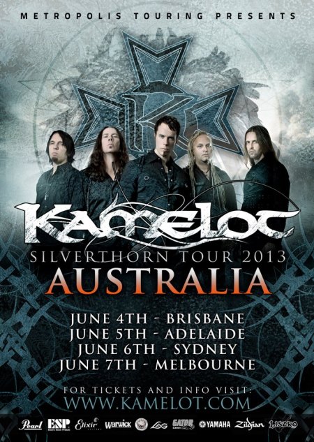 KAMELOT - Australia - 2013 tour - promo flyer