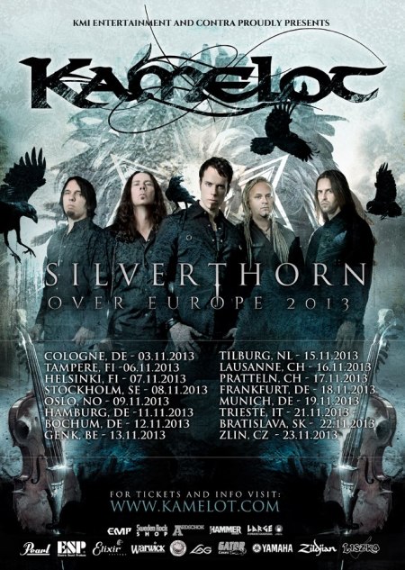 Kamelot - Silverthorn Over Europe 2013 - poster promo