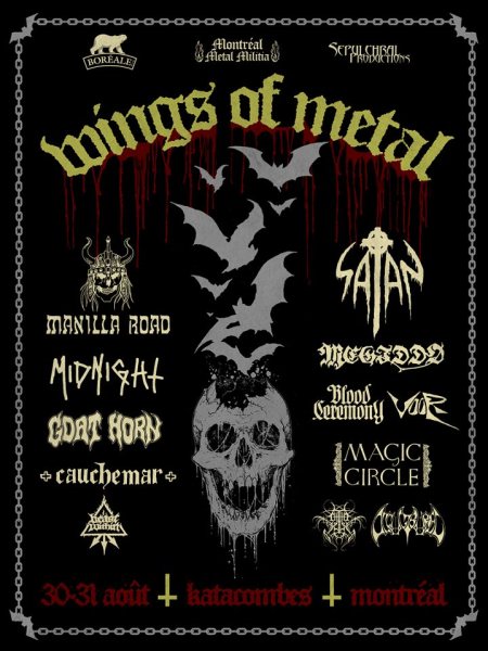 Wings Of Metal - promo concert flyer - 2013 - Satan