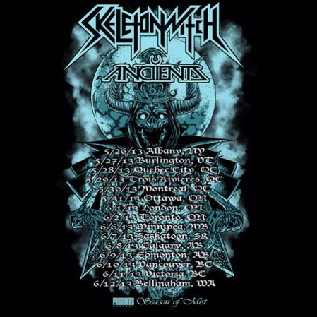 Skeletonwitch - Canadian Tour Dates - 2013 - promo flyer