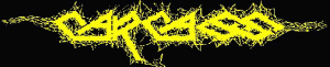 Carcass - classic band logo - yellow - black