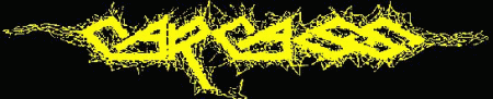 Carcass - classic band logo - yellow - black