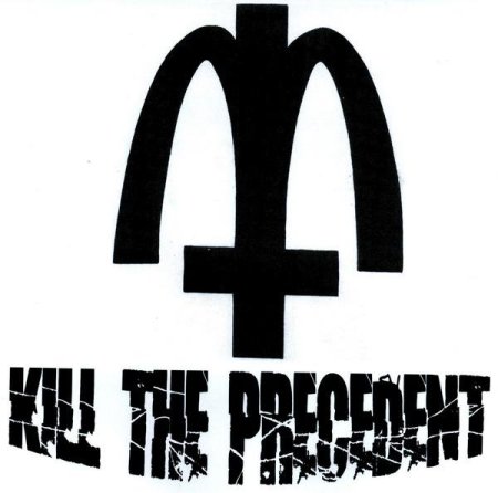 Kill The Precedent - large logo - B&W