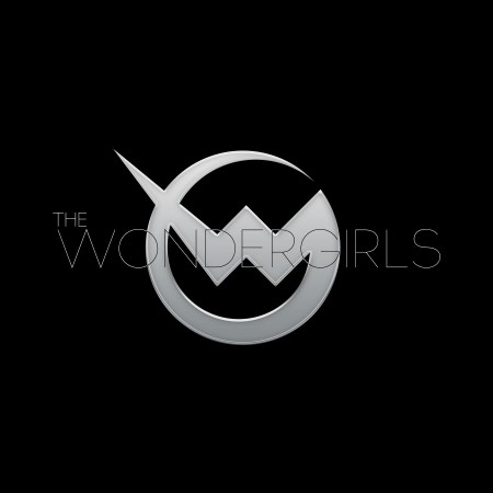 Wondergirls - large logo - silver & black