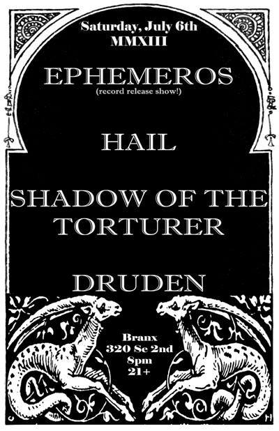 Ephemeros - record release - promo flyer - july - 2013