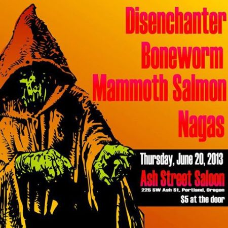 Mammoth Salmon - promo concert flyer - Portland, Oregon - 2013