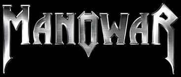 Manowar - band classic logo - silver - black