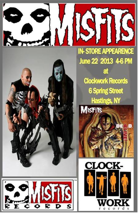 Misfits - clock work records - June - 2013 - flyer