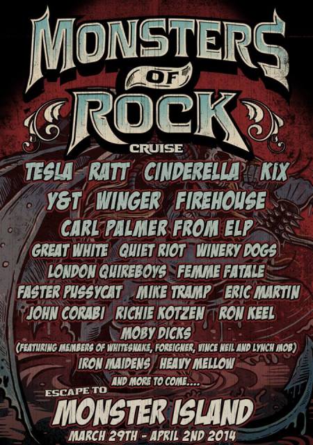 Monsters Of Rock Cruise - 2014 - promo flyer - large