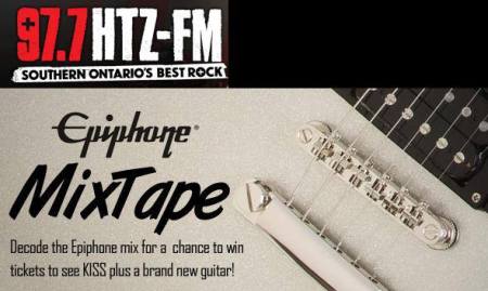 97.7 HTZ - FM - tommy thayer epiphone guitar contest - 2013 - promo