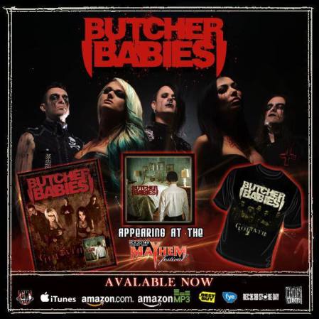 Butcher Babies - promo flyer - Goliath - 2013
