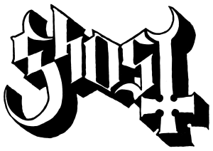 Ghost - classic band logo - B&W