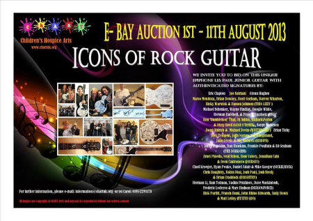 Icons Of Rock Guitar - Ebay Auction - August - 2013 - promo flyer
