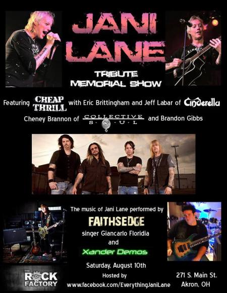 Jani Lane - Memorial Show - promo flyer - 2013