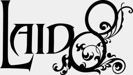 Laid8 - large band logo - B&W