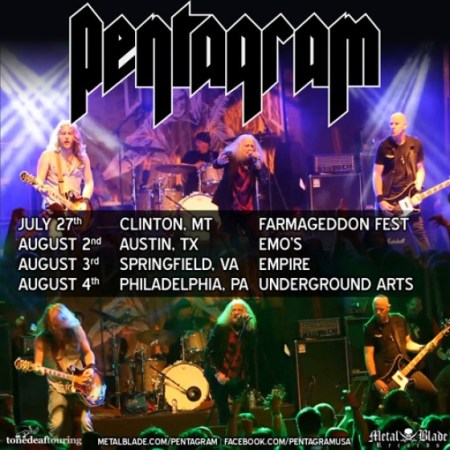 Pentagram - Live Tour Dates - promo flyer - 2013