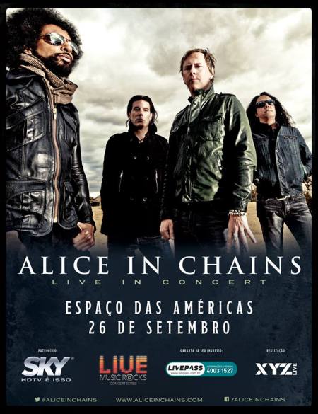 Alice In Chains - Brazil Headline show - Sept. 26 - 2013 - promo flyer