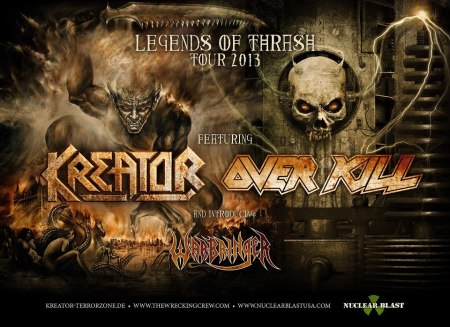 Kreator - Overkill - Legends Of Thrash Tour 2013 - promo flyer