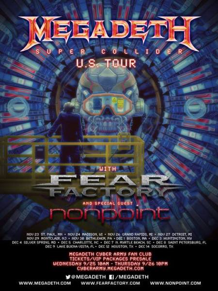 Megadeth - Super Collider - US Tour - 2013 - promo flyer