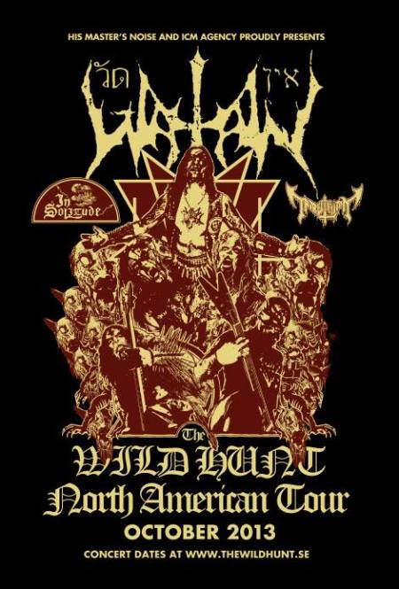 Watain - The Wild Hunt - North American Tour - Oct - 2013 - promo flyer