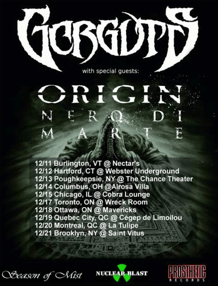Gorguts - December 2013 - Tour - Promo Flyer