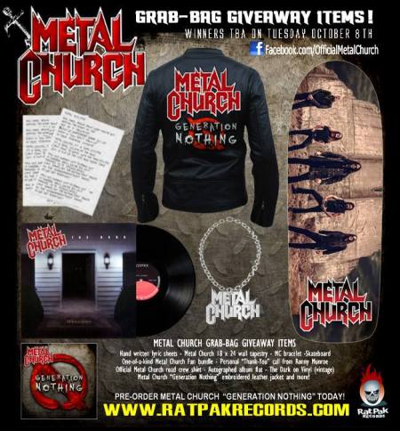 Metal Church - Rat Pak Records - grab-bag giveaway - promo flyer - 2013
