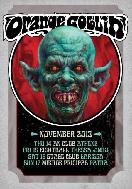 Orange Goblin - Greece - Tour Poster - November - 2013