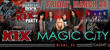 Kix - Kix off party - monsters of rock cruise - promo banner - 2014