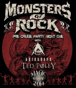 Monsters Of Rock - 2014 - Pre Cruise Party Night One - promo flyer