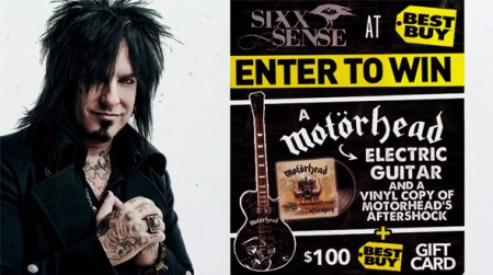 Motorhead - guitar - contest - promo flyer - sixx sense - 2013