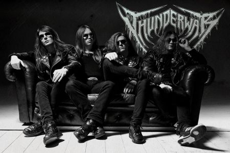Thunderwar - promo band pic - logo - B&W - 2013 - #7