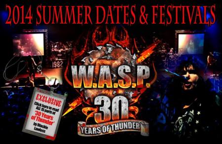 W.A.S.P. - 2014 Summer Dates & Festivals - promo banner - 2013