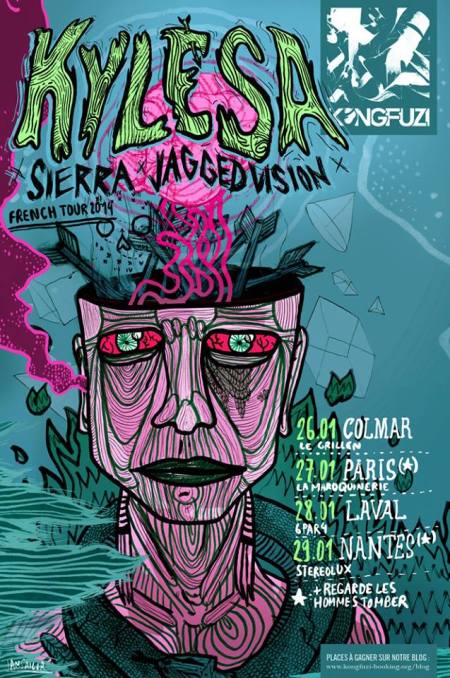 Kylesa - French Tour 2014 - promo flyer - #1