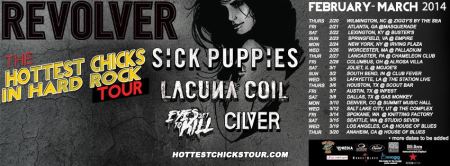 Revolver - Hottest Chicks In Hard Rock Tour - 2014 - Lacuna Coil - promo banner
