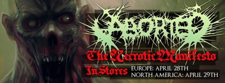 Aborted - The Necrotic Manifesto - promo album banner - 2014 - #4433