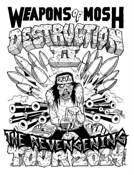 Ghoul - Weapons Of Mosh Destruction II - promo flyer - 2014