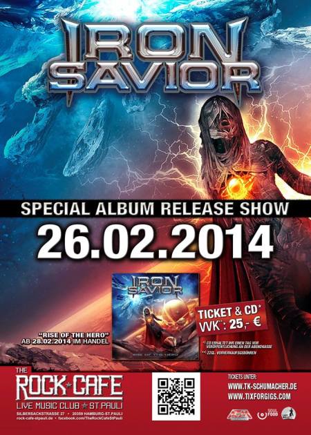 Iron Savior - Album Release Show - promo flyer - 2014 - Hamburg