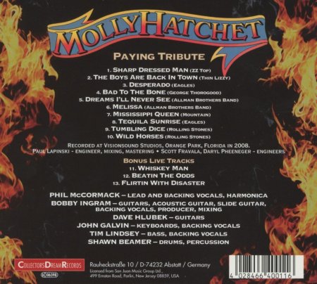 Molly Hatchet - Paying Tribute - back cover - promo pic