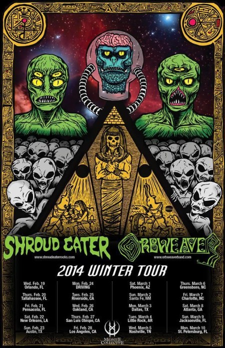 Orbweaver - 2014 Winter Tour - promo flyer - 3290