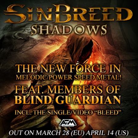 Sinbreed - Shadows - promo album flyer - 2014 - #4990